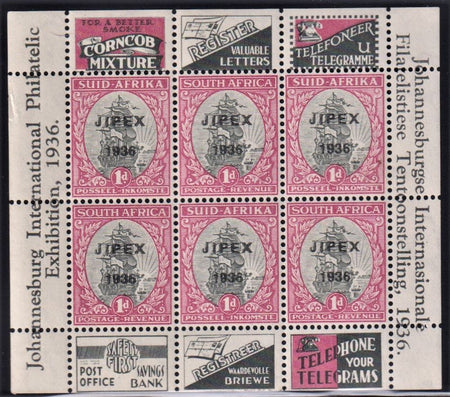 1936 1/2d JIPEX MIN SHEET #10