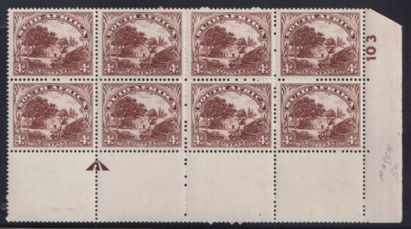 1947  1/2d A & B CYLINDER  BLOCKS (7020) UM - SACC 113