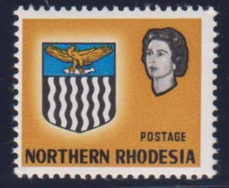RHODESIA & NYASALAND 1961 6d MINING IMPERFORATE PAIR SG38v - CERT