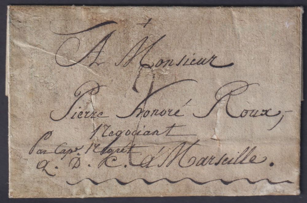 CYPRUS "MALTA LAZARET" DISINFECTED MAIL 1817 to MARSEILLES