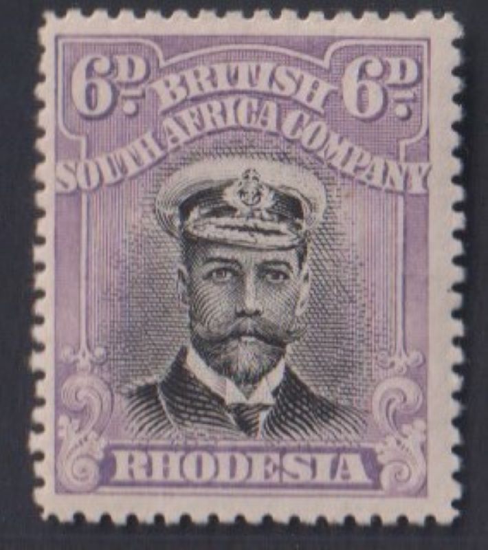 RHODESIA 1913 6d ADMIRAL  FINE MINT SG217 #1081