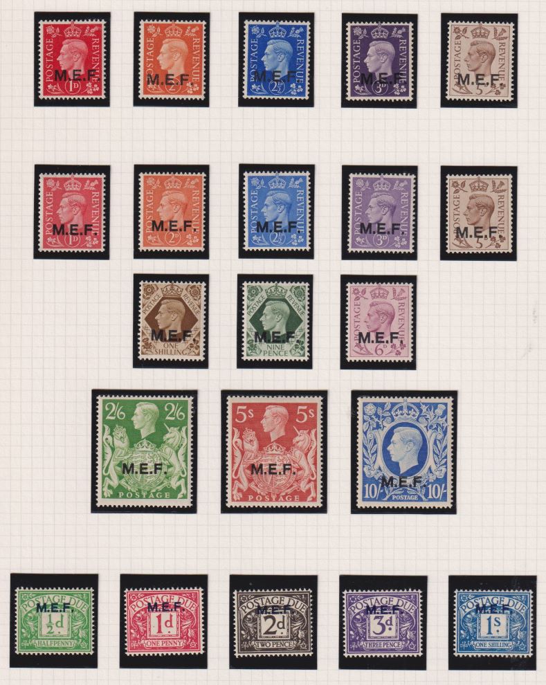 BRITISH MIDDLE EAST FORCES 1942-1947 SETS  SUPERB UNMOUNTED MINT