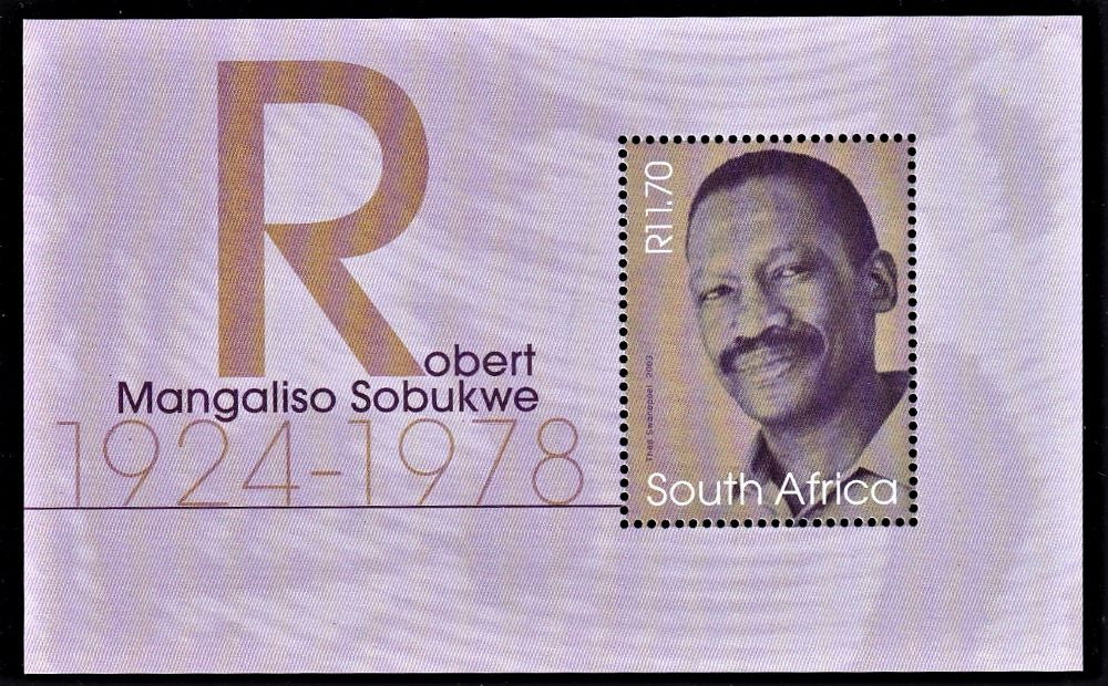 RSA 2003 ROBERT SOBUKWE MINIATURE SHEET