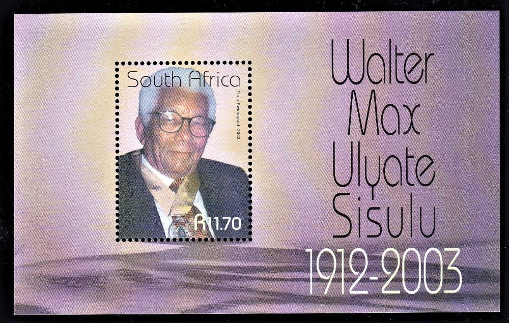 RSA 2003 WALTER SISULU MINIATURE SHEET
