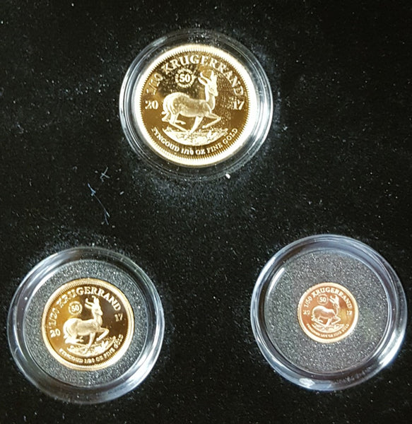 アンティークコイン 金貨 2017 Gold Krugerrand Fractional 3 Coin Gem