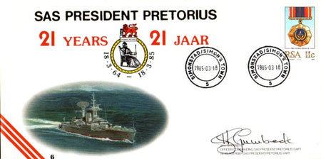 NAVY FDC #22 SIGNED BY VICE-ADMIRAL