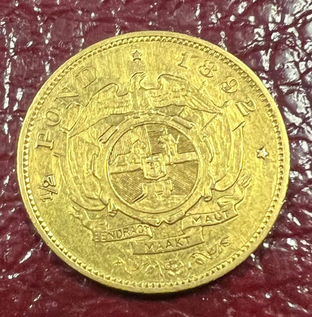 ZAR 1895  GOLD HALF POND