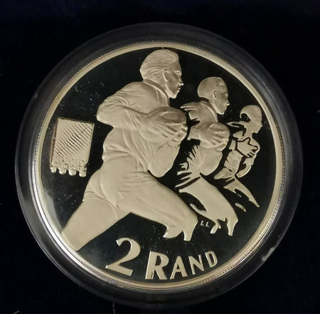 1994 PROOF SILVER TWO RAND -  SOCCER WORLD CUP