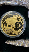 2002 CHEETAH SPECIAL LAUNCH 24ct GOLD OUNCE PLUS SILVER CHEETAH