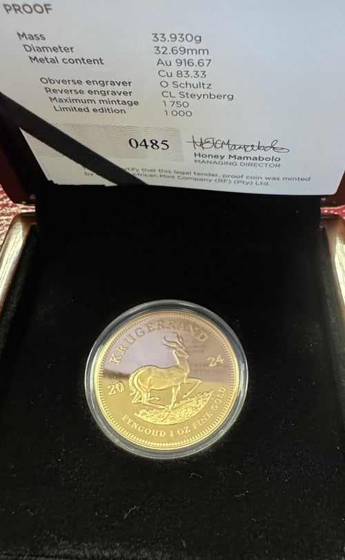 2024   PROOF ONE OUNCE  KRUGERRAND