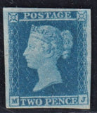 GREAT BRITAIN 1841 2d BLUE SUPERB MINT - SG 13