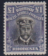 RHODESIA 1913 £1 ADMIRAL DIE 111 SUPERB LIGHTLY HINGED MINT SG 279