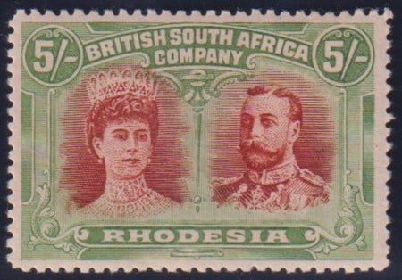 RHODESIA 1910 £1  DOUBLE HEAD FINE MINT - SG165