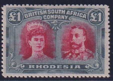 RHODESIA 1896 CAPE OF GOOD HOPE OVERPRINTED 4d  MISPLACED OVERPRINT FINE MINT