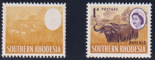 SOUTHERN RHODESIA 1964 1d REDDISH VIOLET OMITTED  OMITTED - RARE -SG 93a CV £5500