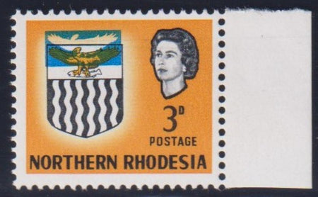 NORTHERN  RHODESIA 1963 3d "LEFT SHIFT OF BLUE PRINTING"  UNMOUNTED MINT-SG78v