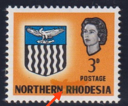 NORTHERN  RHODESIA 1963 20/- VALUE OMITTED UNMOUNTED MINT- SG88a - CV £1300