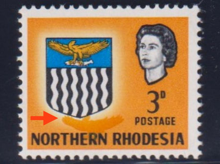 RHODESIA & NYASALAND 1954 1d POSTAGE DUE OVERSTAMP IN PURPLE