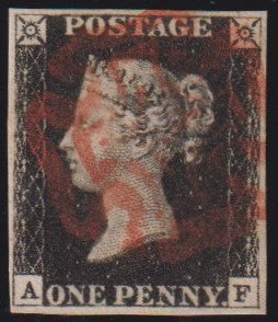 GREAT BRITAIN 1840 1d BLACK SUPERB USED- PLATE 6 CV £375 (Copy)