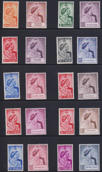 1948 SILVER WEDDING OMNIBUS COMPLETE SET UNMOUNTED MINT