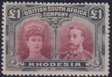 RHODESIA 1910 £1  DOUBLE HEAD SUPERB UNMOUNTED  MINT - SG166a