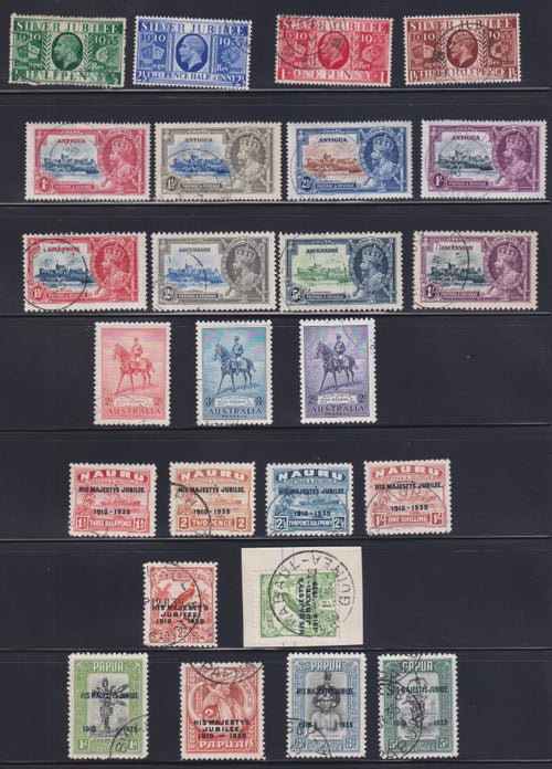 1935 SILVER JUBILEE OMNIBUS COMPLETE SET USED -EGYPT SUPERB ON PIECE