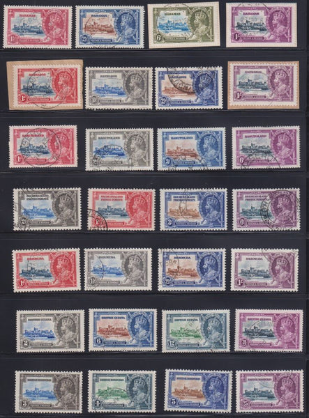 1935 SILVER JUBILEE OMNIBUS COMPLETE SET USED -EGYPT SUPERB ON PIECE