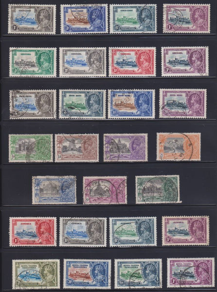 1935 SILVER JUBILEE OMNIBUS COMPLETE SET USED -EGYPT SUPERB ON PIECE