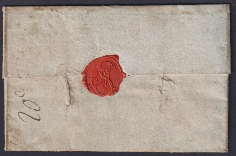 CYPRUS "MALTA LAZARET" DISINFECTED MAIL 1817 to MARSEILLES
