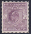 GREAT BRITAIN  KEV11 1902 2/6 SLATE- PURPLE UNMOUNTED MINT