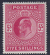 GREAT BRITAIN  KEV11 1912  5/-  CARMINE SUPERB MINT