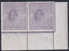 GREAT BRITAIN  KEV11 1911 2/6 DULL GREYISH-PURPLE PROVING PAIR FINE MINT