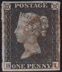 GREAT BRITAIN 1840 1d BLACK PLATE 3 SUPERB USED