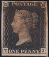 GREAT BRITAIN 1840 1d BLACK PLATE 6 FINE USED