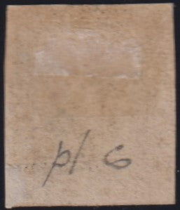 GREAT BRITAIN 1840 1d BLACK PLATE 6 FINE USED
