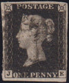GREAT BRITAIN 1840 1d BLACK PLATE 8  FINE  USED