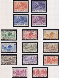 NEW HEBRIDES 1938-53  SETS SUPERB UNMOUNTED MINT