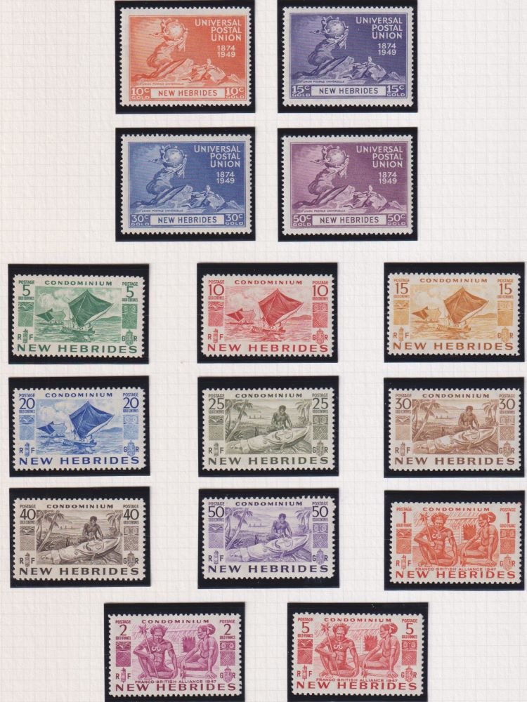 NEW HEBRIDES 1938-53  SETS SUPERB UNMOUNTED MINT