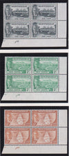 MONTSERRAT 1951  SET  IN SUPERB UNMOUNTED MINT PLATE/CYLINDER BLOCKS