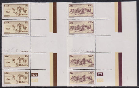 SWA 1923 3d "BROKEN 'T' IN WEST"   MNH - SACC 4