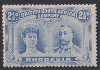 RHODESIA 1910 2 1/2d DOUBLE HEAD FINE  MINT SG 133 #1029