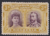 RHODESIA 1910 3d DOUBLE HEAD FINE  MINT SG 134 #1031