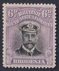 RHODESIA 1913 6d ADMIRAL  FINE MINT SG217 #1078
