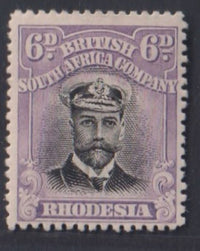 RHODESIA 1913 6d ADMIRAL  FINE MINT SG217 #1080