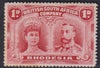 RHODESIA 1911 1d DOUBLE HEAD FINE MINT SG 170a "FAULT AT C OF AFRICA"   #1122