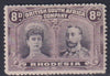 RHODESIA 1910 8d DOUBLE HEAD FINE MINT SG 185   #1147 VERTICAL LINE ABOVE "U"
