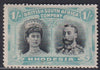 RHODESIA 1910 1/-  DOUBLE HEAD FINE MINT SG 152   #1157