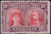 RHODESIA 1910 10d DOUBLE HEAD FINE MINT SG 150 #2133