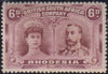RHODESIA 1910 6d DOUBLE HEAD ‘GASH IN EAR’ FINE  MINT SG 144 #2152