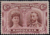 RHODESIA 1910 6d DOUBLE HEAD FINE  MINT SG 145 #2154